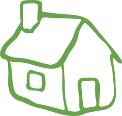 House Doodle Hand Drawn