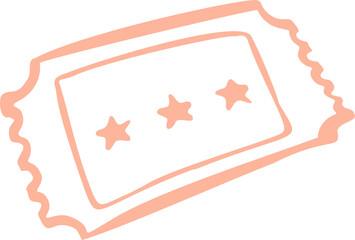 Doodle Ticket Hand Drawn