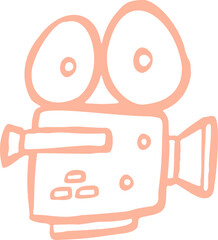 Hand Drawn Video Camera Doodle