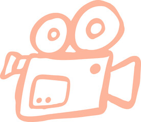 Hand Drawn Video Camera Icon