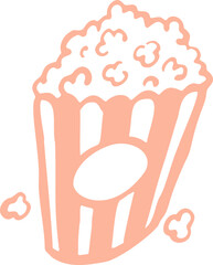 Popcorn Doodle Hand Drawn