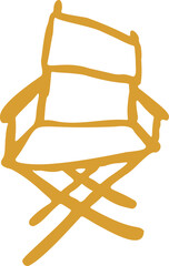 Hand Drawn Director's Chair Doodle