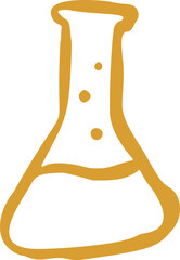 Chemistry Flask Hand Drawn