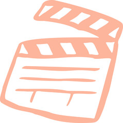 Clapperboard Doodle Hand Drawn