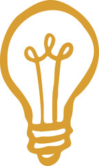 Lightbulb Doodle Hand Drawn
