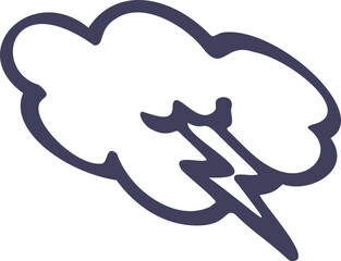 Doodle Storm Cloud Icon
