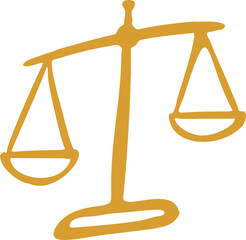 Hand Drawn Scales of Justice