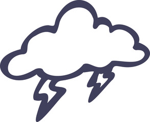 Storm Cloud Hand Drawn Doodle