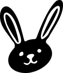 Obraz premium Doodle Bunny Head Icon