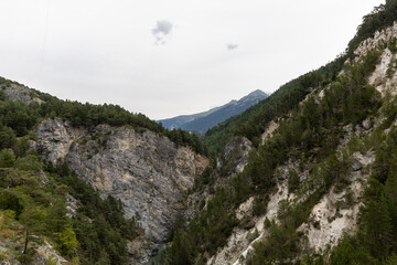 Mountain landscape in the Maurienne Valley, Savoie, French Alps