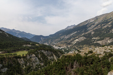 Naklejka premium Mountain landscape in the Maurienne Valley, Savoie, French Alps