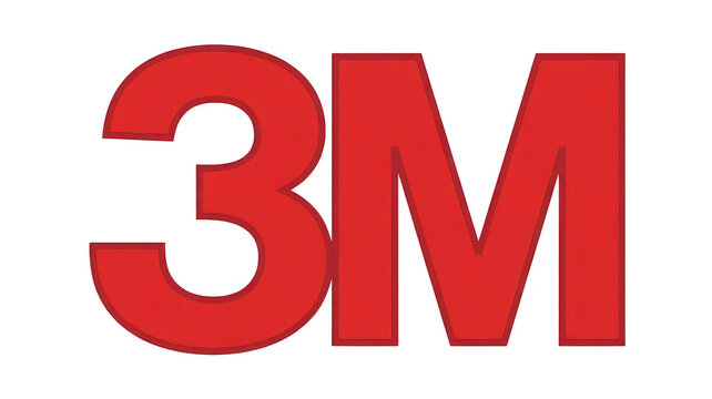Red 3m Logo Vector Illustration For Corporate Branding And Advertising On Transparent Background