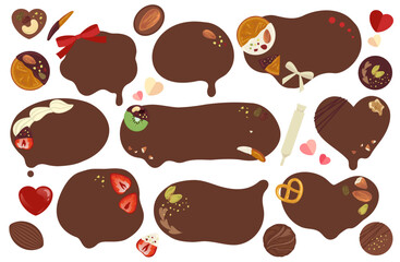 Valentine Chocolate Frame Background Illustration