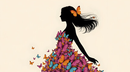 dancing girl silhouette