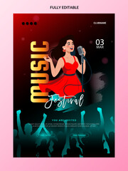 Event poster music flyer template