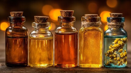 Relaxing Massage Oil Setup with Candle