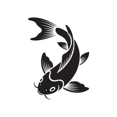 Fototapeta premium Koi fish line art (3).eps