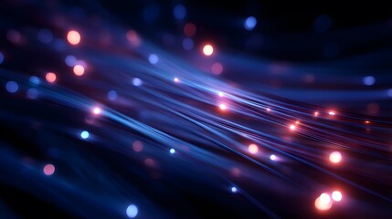 Data Flow Abstract: This mesmerizing abstract showcases the intricate dance of data streams, visualized as radiant light trails, swirling through a deep, enigmatic space of connection.