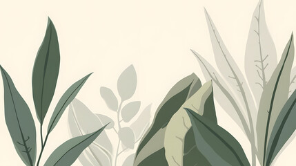 Seamless nature pattern illustration featuring a green leaves vector background with floral branch elements and a decorative tree plant design for a natural spring wallpaper art texture