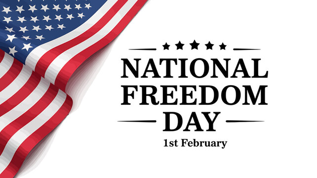 National Freedom Day Celebration with American Flag Design