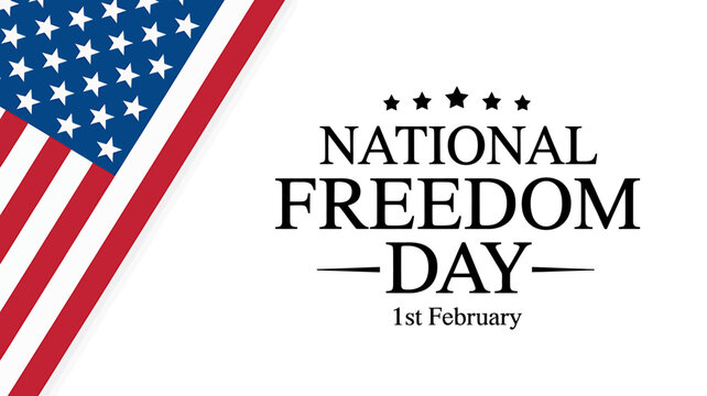 National Freedom Day Celebration with American Flag Design