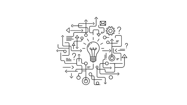 Creative Problem Solving and Idea Generation Concept with Light Bulb.