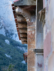 Church of Santa Mar&iacute;a de Lebe&ntilde;a in the municipality of Cillorigo de Li&eacute;bana in the Li&eacute;bana region. Picos de Europa. Cantabria. Spain. Europe