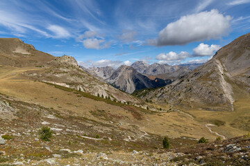 Mountain view in the Cerces massif near Col du Granon , Hautes-Alpes , France