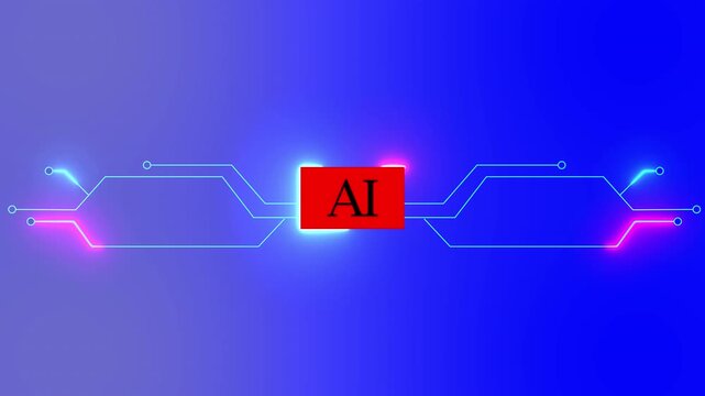  AI cheep Realistic 3D Animation of Advanced Microprocessor Technology of AI cheep in transparent background in HD animation with alpha channel 
