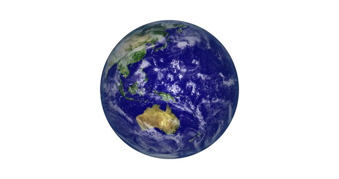 Earth in space with stars earth roteting video