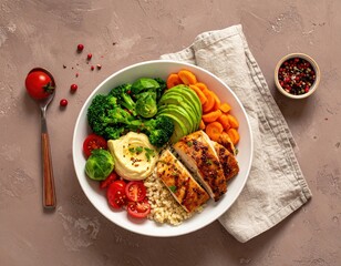 Healthy Chicken and Vegetable Bowl