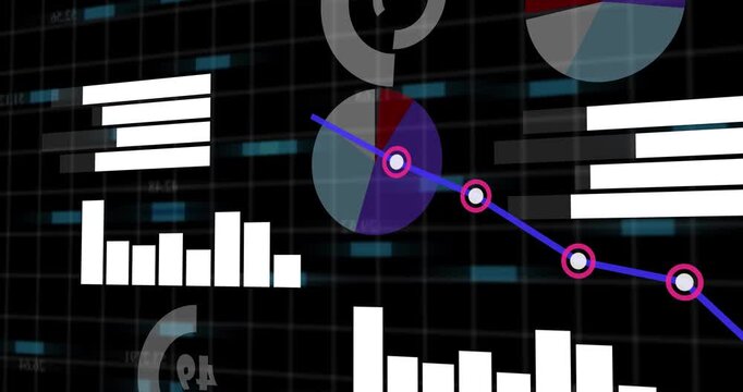Real-time stock analysis chart animated video