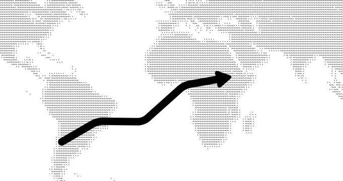 Profit and loss trends in marketing animation, business graph