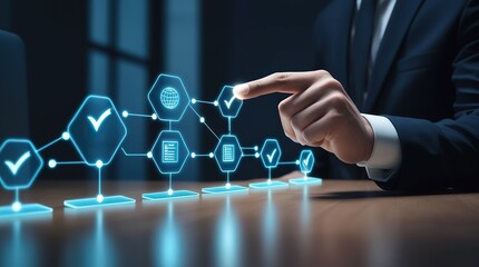 abstract technology background with glowing lines