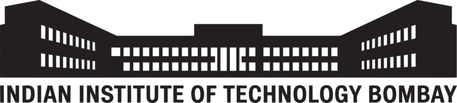 Indian institute of technology bombay vector silhouette architecture college building outline mumbai