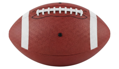 American football ball, professional sports equipment, isolated on transparent background png