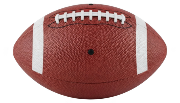 American football ball, professional sports equipment, isolated on transparent background png - Powered by Adobe
