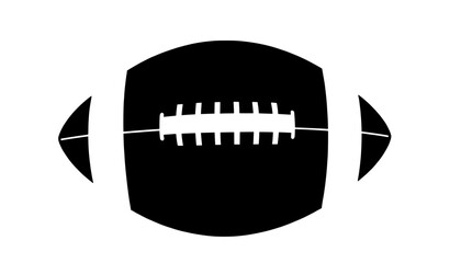 Stylized monochrome illustration of a classic American football, perfect for sports-themed designs and athletic event promotions