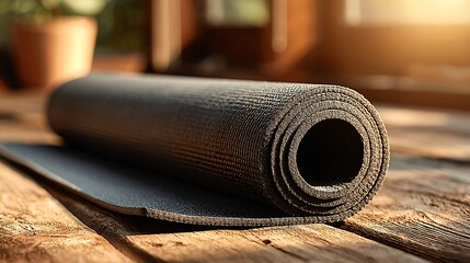 Morning Yoga Session Setup with Light