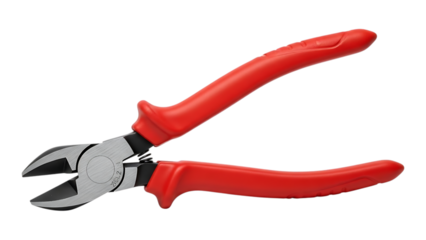 High quality red handled diagonal cutting pliers for precise wire cutting and gripping tasks in various industries and DIY projects requiring reliability and durability