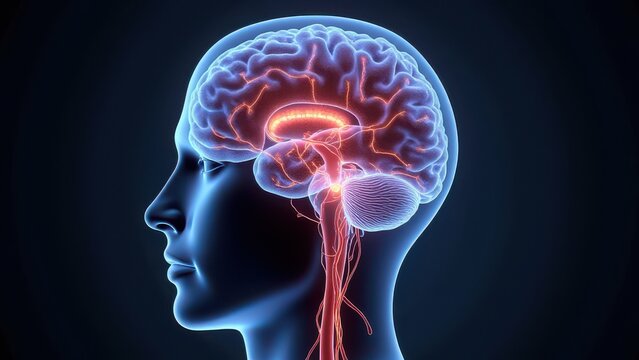 3d illustration of human brain nerve tracts based on mri data detailed neural pathways visualization scientific medical anatomy concept of neuroscience research healthcare technology