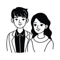 cute couple illustration