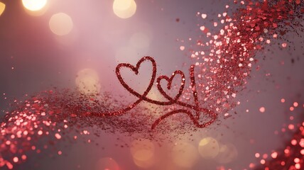red sparkling dust flare isolated overlay with abstract glitter effect on transparent backgroundб bokeh background, red particles, february 14, valentine's day