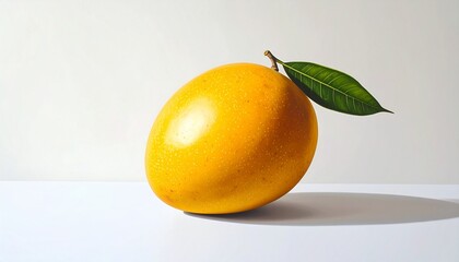 Orange Fruit with Green Leaves on White Surface Symbolizing Freshness and Editorial Styling for Natural Wellness