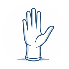 Fototapeta premium Hand outline gesture. Stop or high five. Sign of protection.