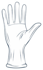 Obraz premium Hand Glove Protection and Hygiene Cleanliness Safety Protection