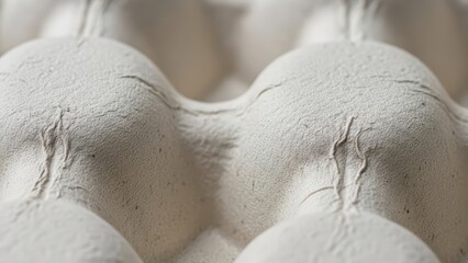 Fototapeta premium Close-up of egg carton texture with natural light