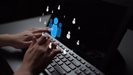 People networking, business connections, digital networking platforms, professional collaboration, and expanding opportunities through business relationship building and engagement. Muxer