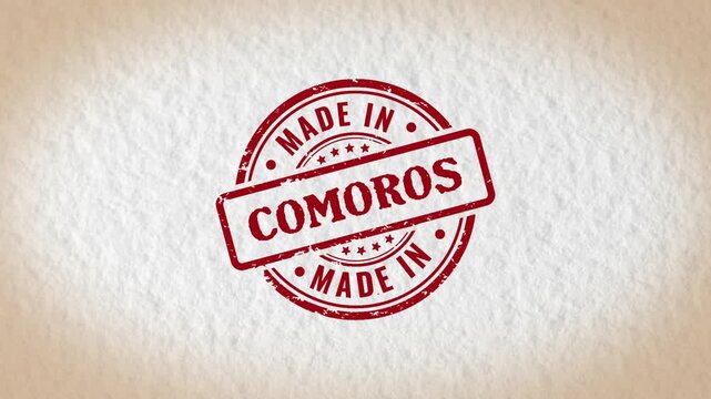 Made in Comoros stamp style word