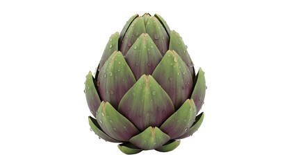 Obraz premium Fresh Green Artichoke CloseUp on Transparent Background transparent background